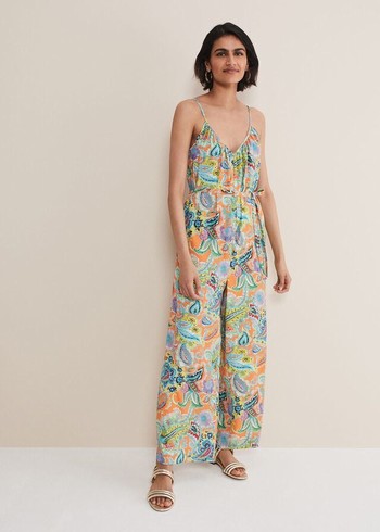 Phase Eight Lou Printed Paisley Boilersuit Jumpsuit Multicolor USA | 7543628-OD